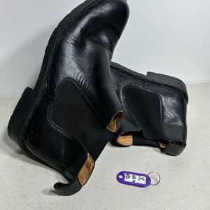 Born Shane Chelsea Shoes Mens 8,5 Black Leather Pull On Casual Comfort Boots